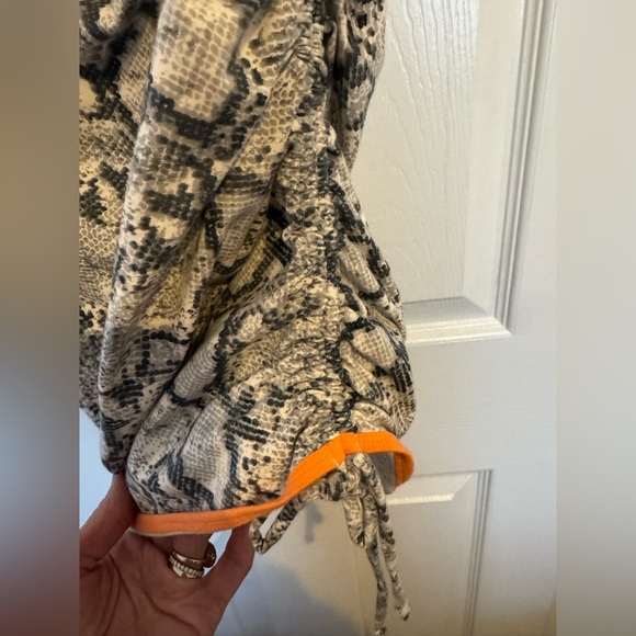 Daily Practice Snakeskin Ruched Dress | Size S | Anthropologie - Picture 7 of 12